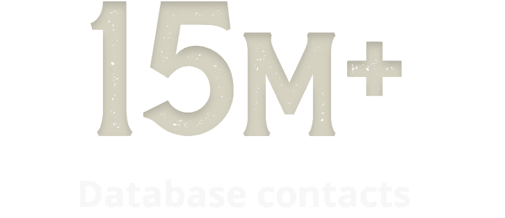 15 million plus database contacts