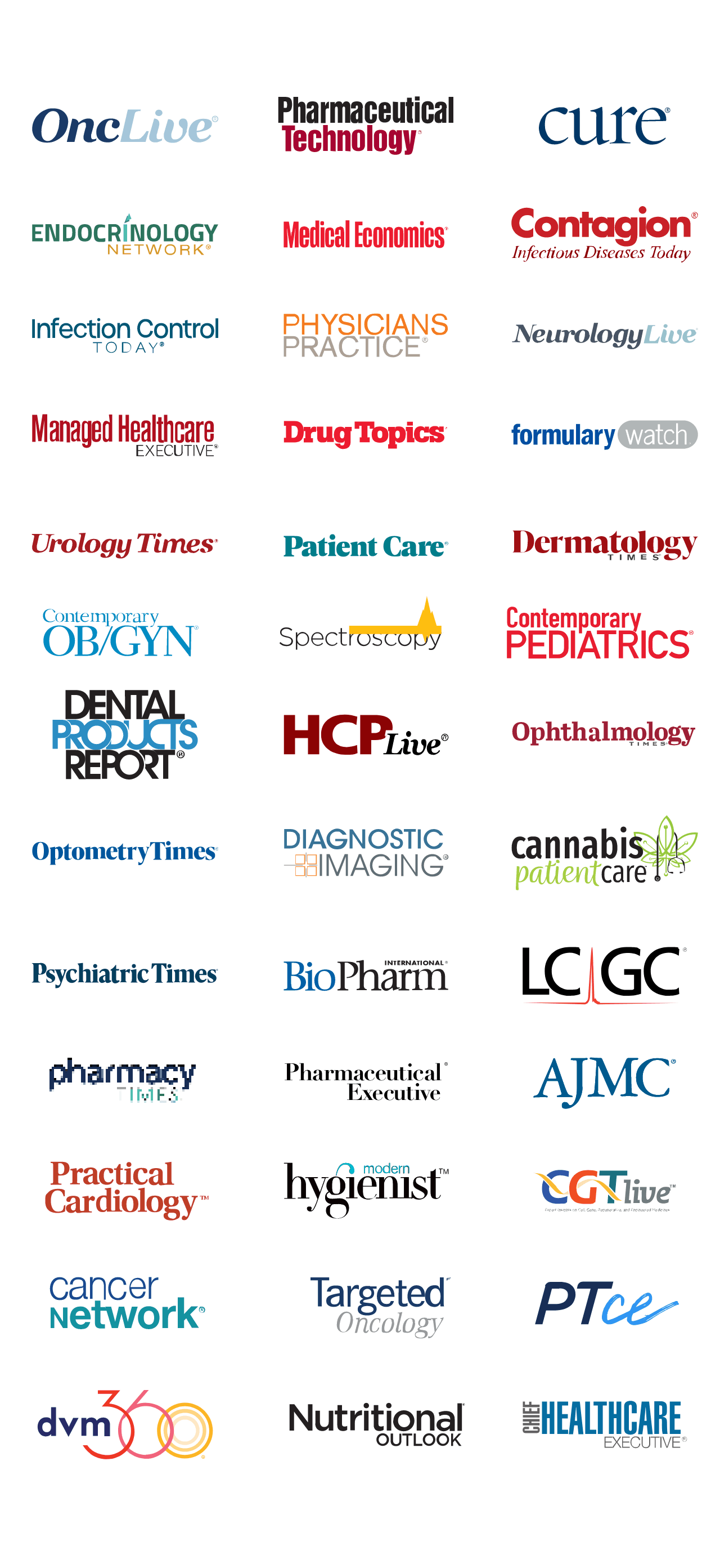 Grid of logos under MJH